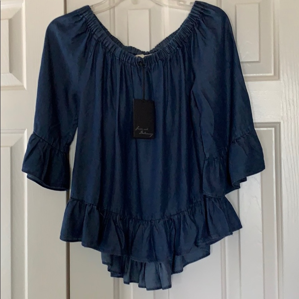 Blue jean blouse.  New